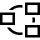 Three rectangles in a circle formation connected by lines