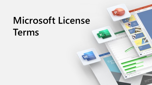 Microsoft License Terms banner