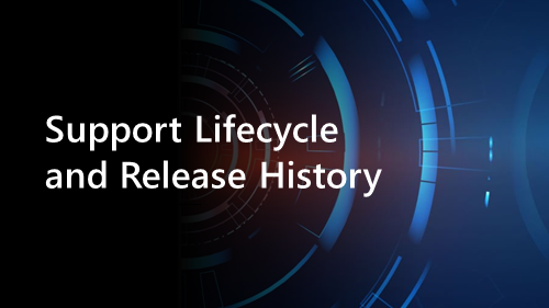 Support Lifecycle and Release History banner