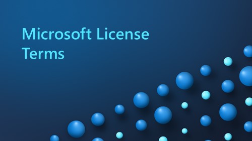 License terms banner
