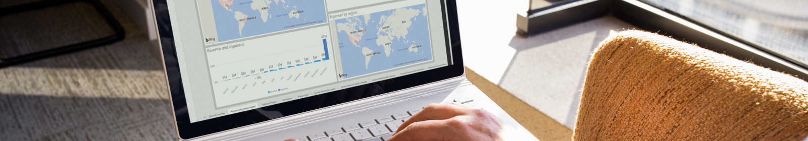 Employee working with data