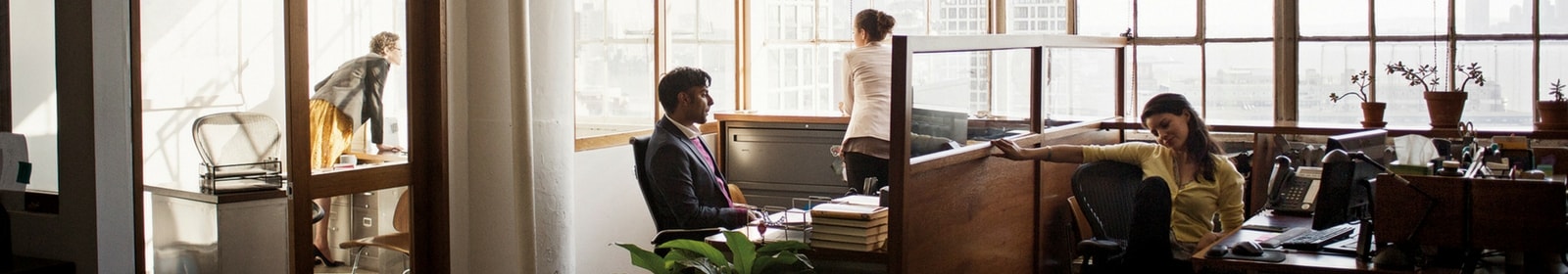 Young business people in office