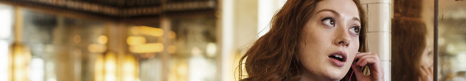 A woman talking on her phone