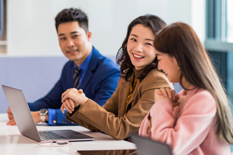 Business colleagues in a meeting in a conference room