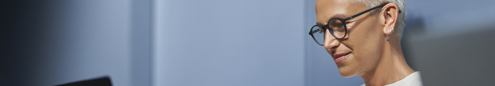 Woman working on a laptop