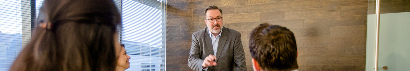 Coworkers having a meeting