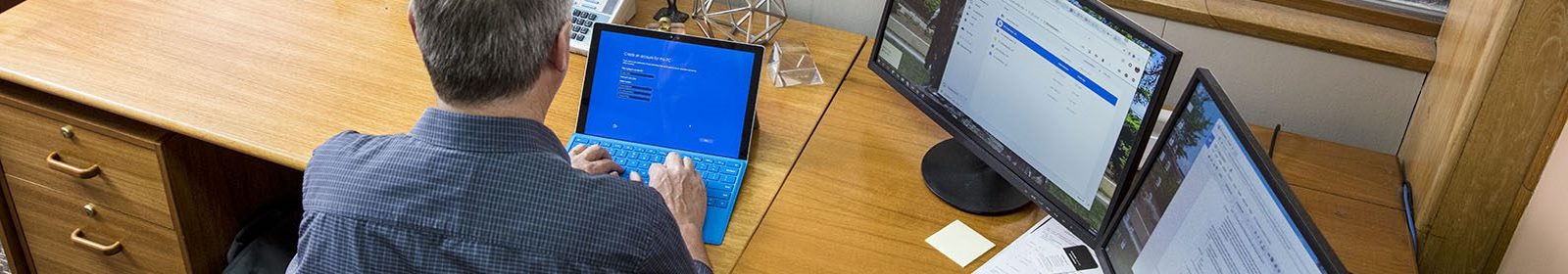 Man using artificial intelligence