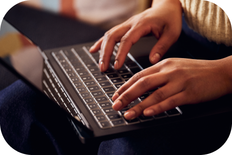 Hands on a keyboard.