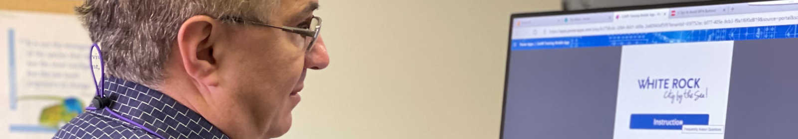 Man using White Rock’s new Power App