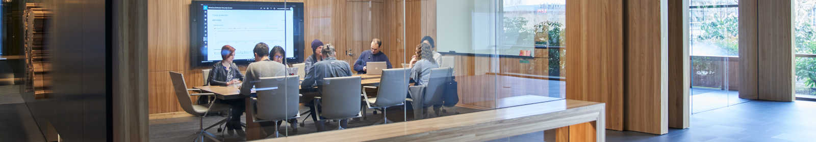 Team meeting in a boardroom