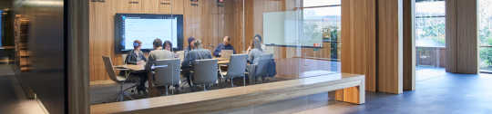 Team meeting in a boardroom
