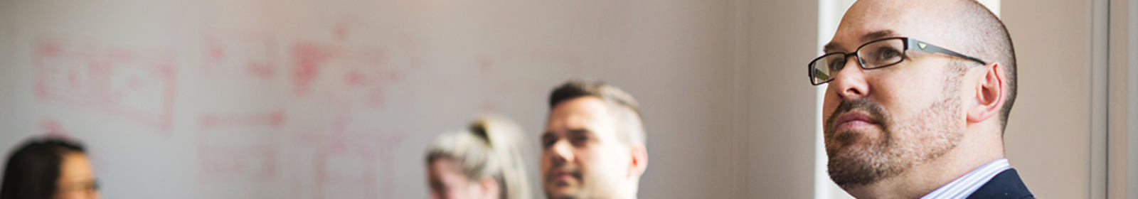 Two people in a meeting.