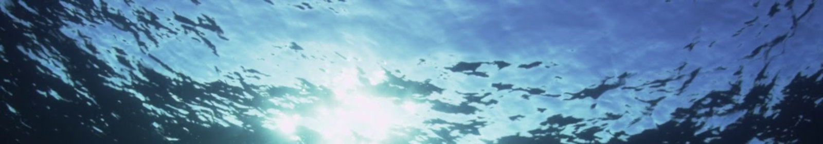 Blue water’s surface as seen from from underneath