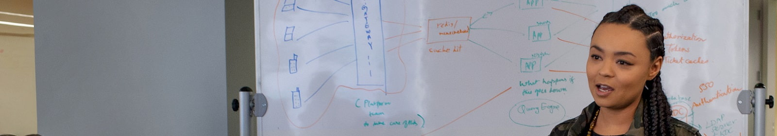 A woman leads a breakout session at a workshop