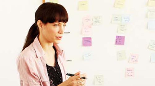 Group holding a meeting