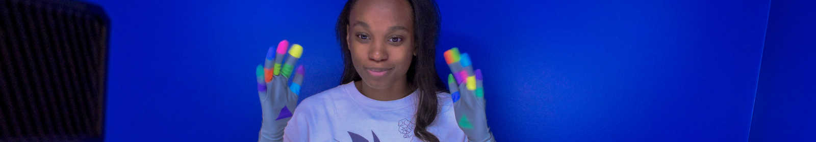 Student using SignAll learning system