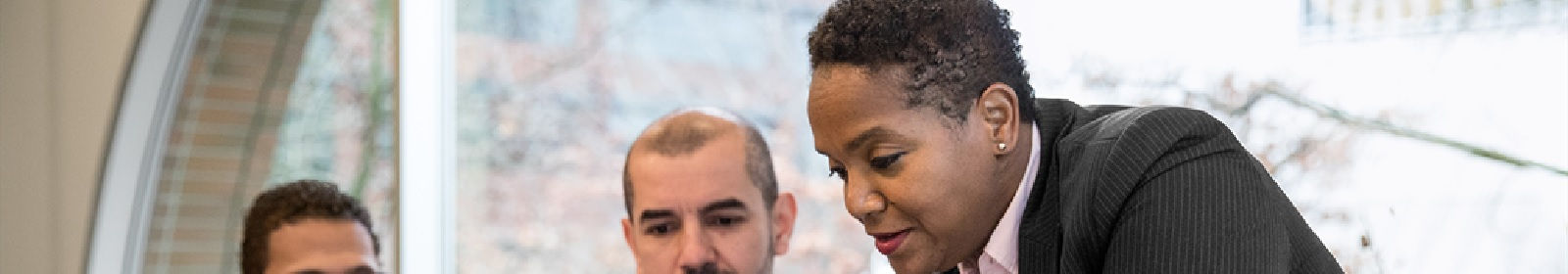 A woman in a meeting