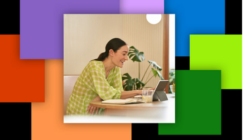 Female looking at laptop