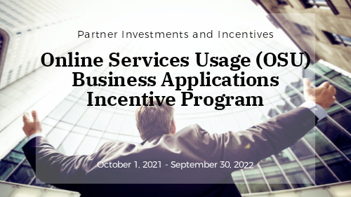 Online Services Usage (OSU) Business Applications Incentive Program