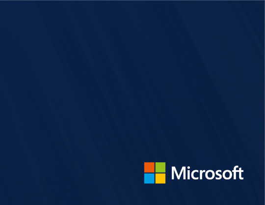 blue background with Microsoft logo