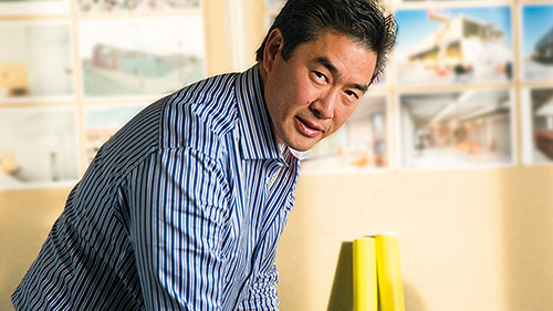 A man looking at front