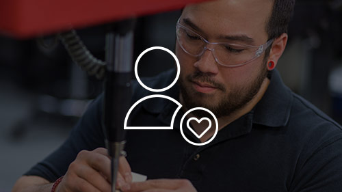 A  man working with instrument