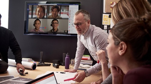 group of people in a meeting