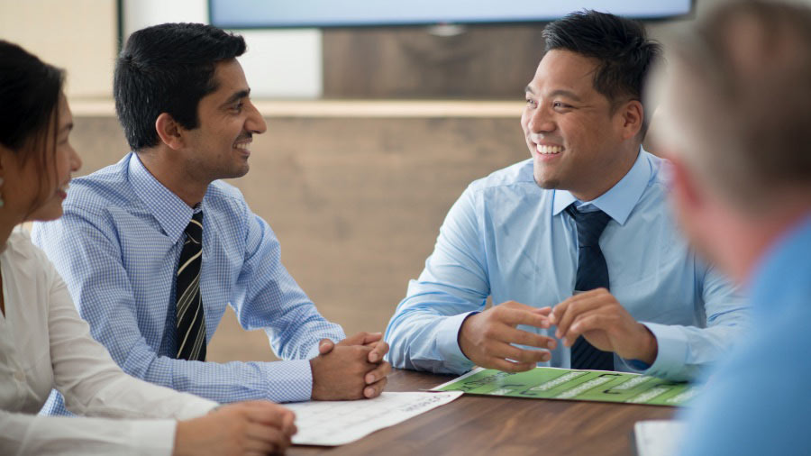 people discussing in conference room