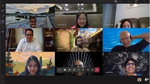 image of a microsoft teams session in progress