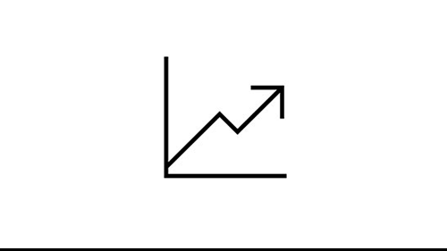 icon of graph showing rise