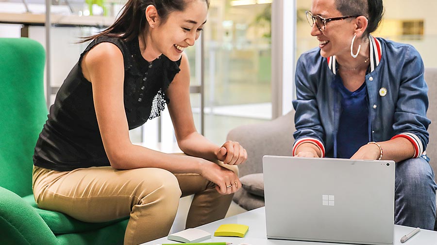 women with smiling faces