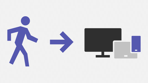 person going to work