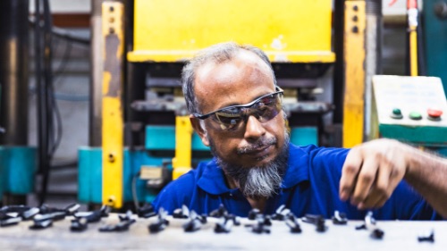 man working in workshop