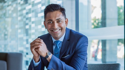 man smiling at camera