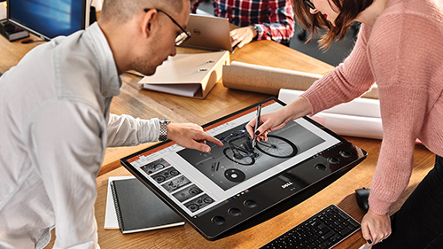 Man Women working on PC