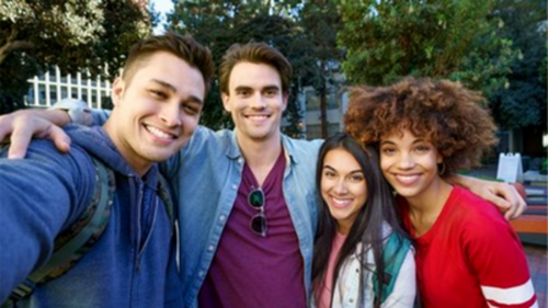 Group of people smiling