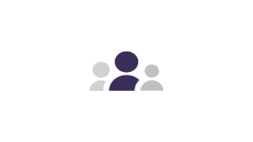 Simple image of three silhouettes standing together