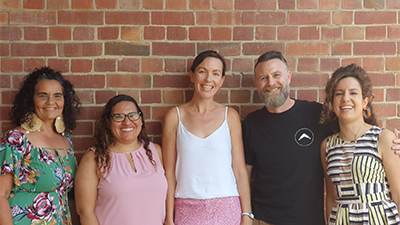 Group of people smiling