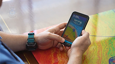 Person holding phone