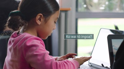 Girl in front of computer