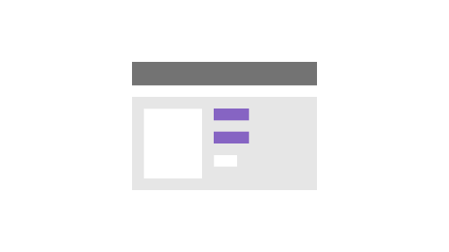 Simple illustration of a website page