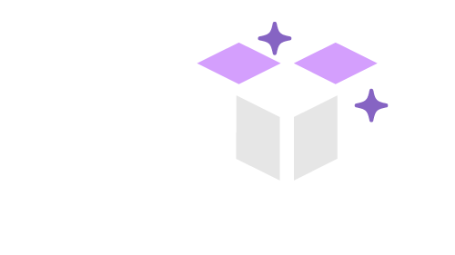 Icon of box opening with stars coming out