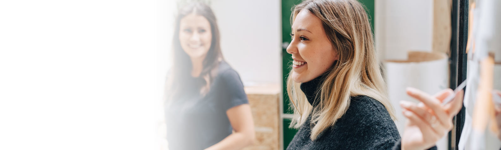 Two women managing a strategy session