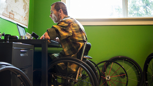 Person working in their home office