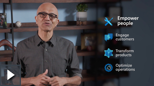 Video thumbnail image of Satya Nadella speaking