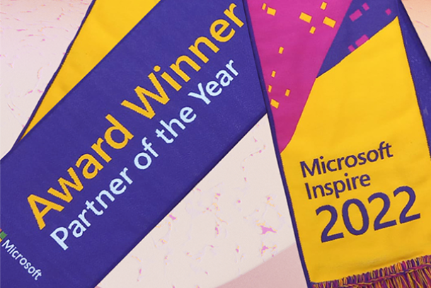 Microsoft Inspire Partner of the Year award winner’s sash