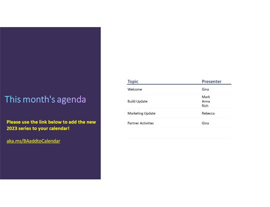 Agenda for Junes Community Call