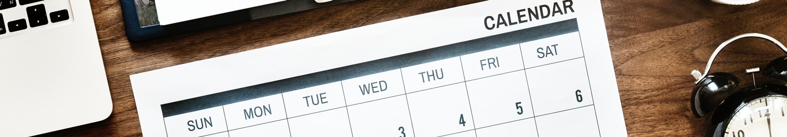 Tilt image of calender