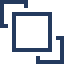 Icon of a square with two squares partially behind it