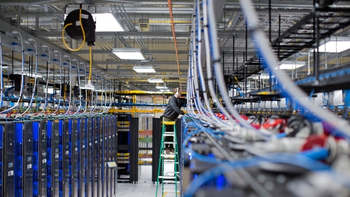 man working with wire
